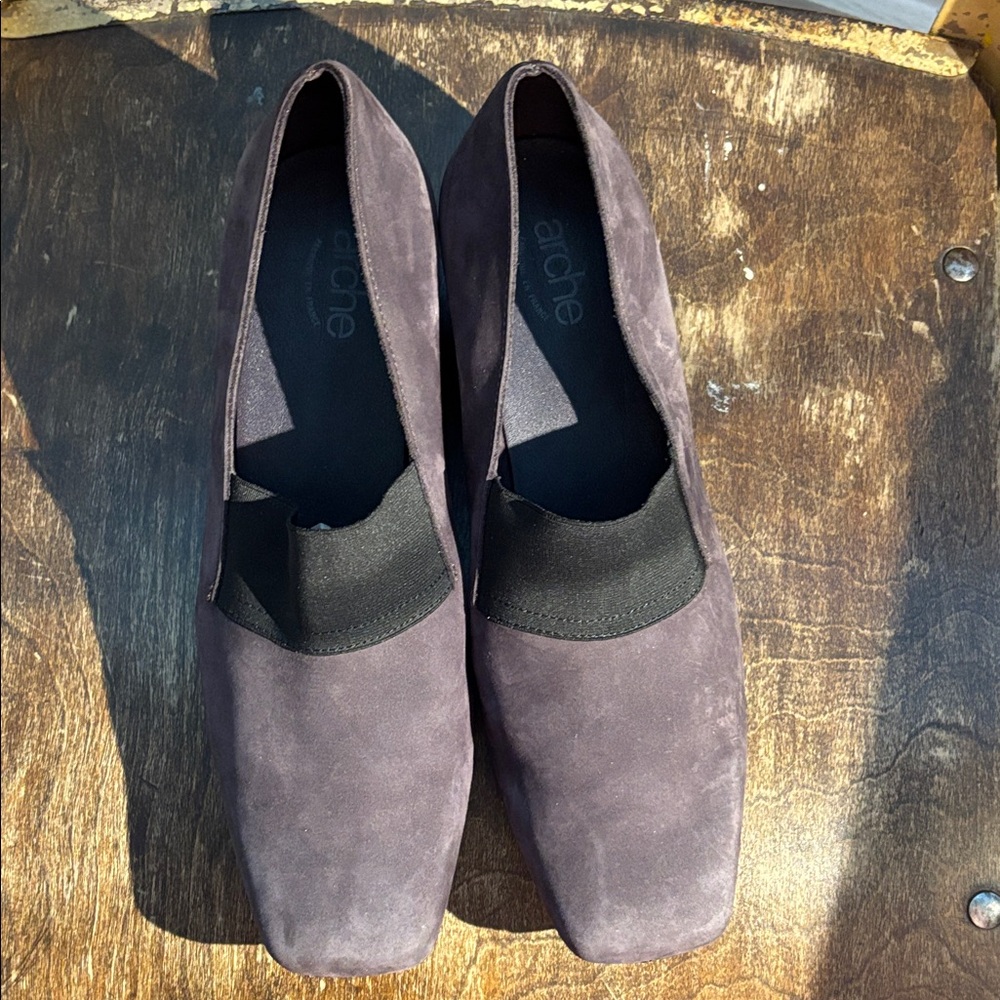 Arche Dark Purple Suede Loafers